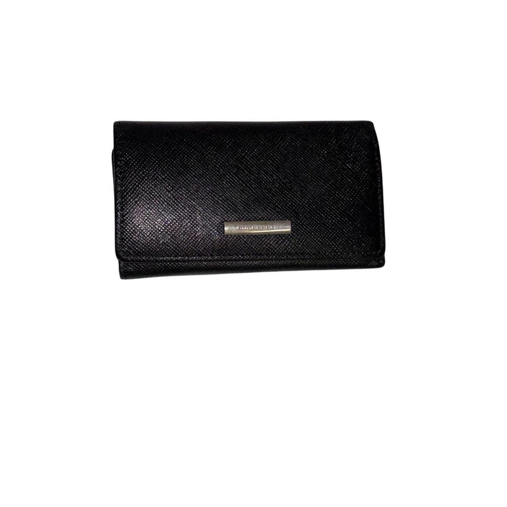Burberry Black Leather Key Holder
